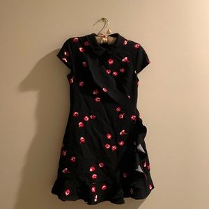 Kate spade falling florals ruffle dress